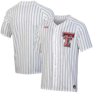 Texas Tech Red Raiders Under Armour Button-Up Softball Jersey Size Medium